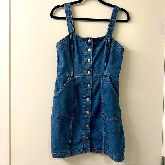 H&M Dresses Denim Mini Dress Poshmark